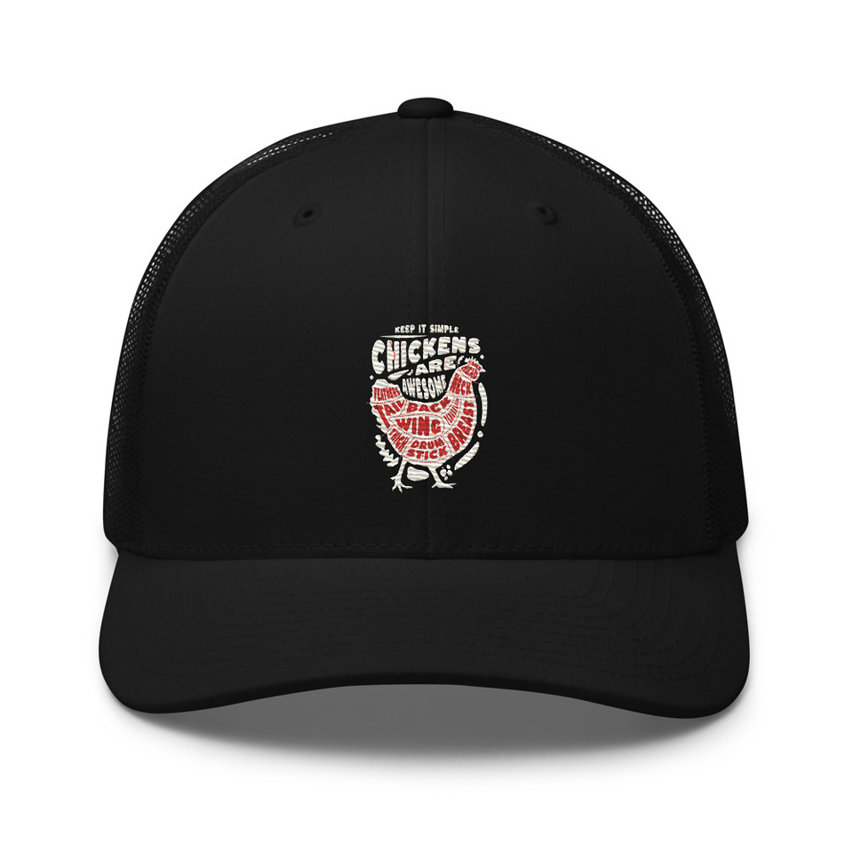 Chickens Are Awesome - Butcher Cuts Retro Trucker Hat