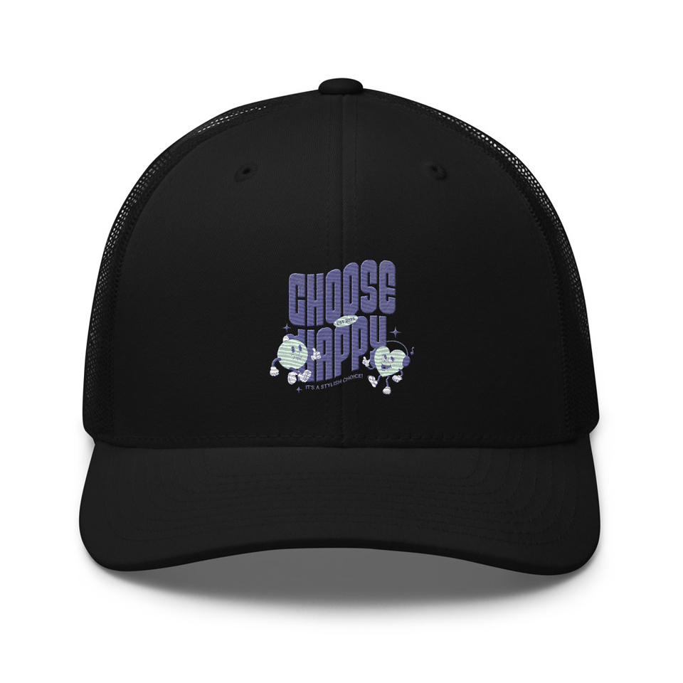Choose Happy (2) Retro Trucker Hat