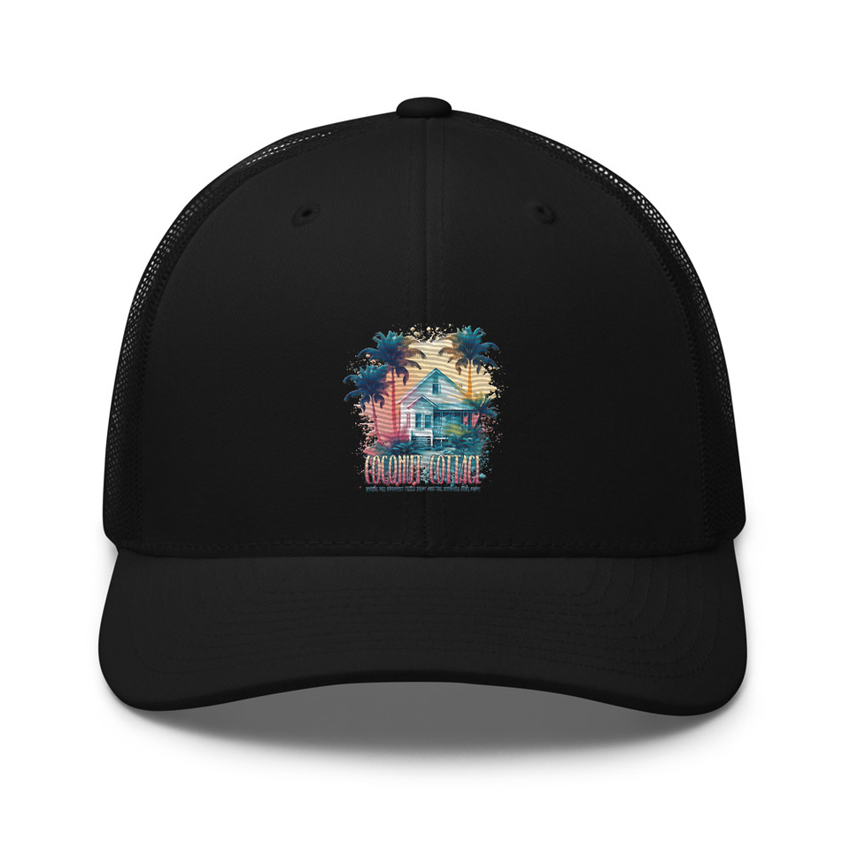 Coconut Cottage Retro Trucker Hat
