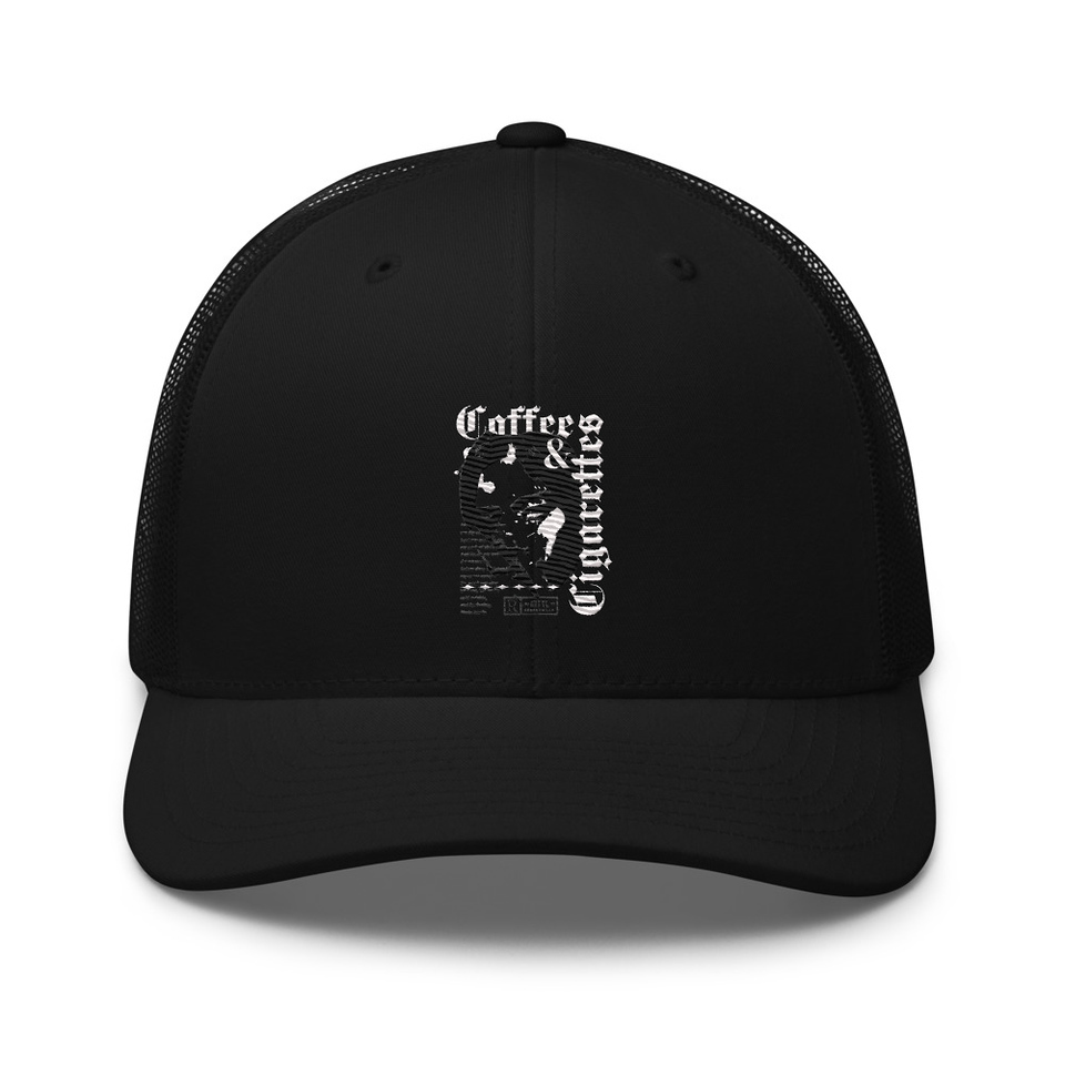 Coffee & Cigarettes Retro Trucker Hat