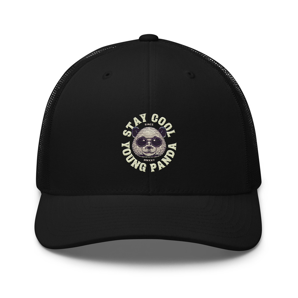 Cool Panda with Sunglasses -  Retro Trucker Hat