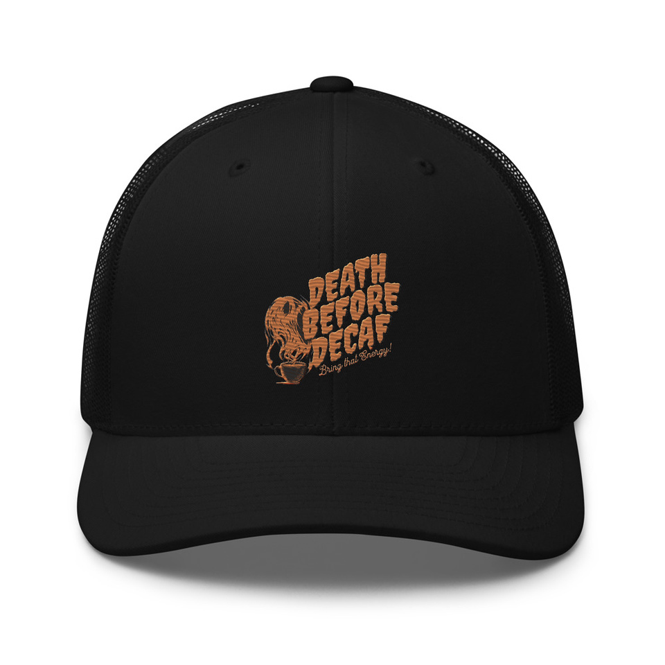 Death Before Decaf - Coffee Retro Trucker Hat