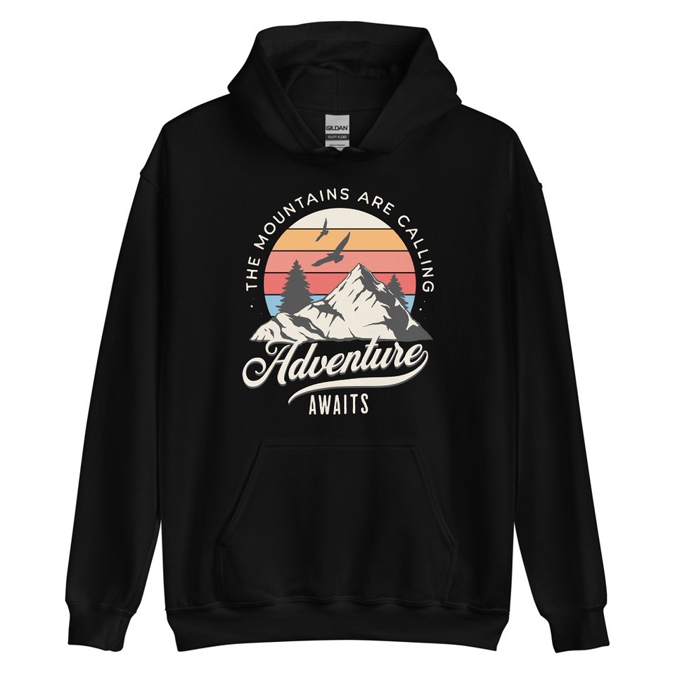 Adventure Await - Wilderness Camping Unisex Heavy Blend Hoodie