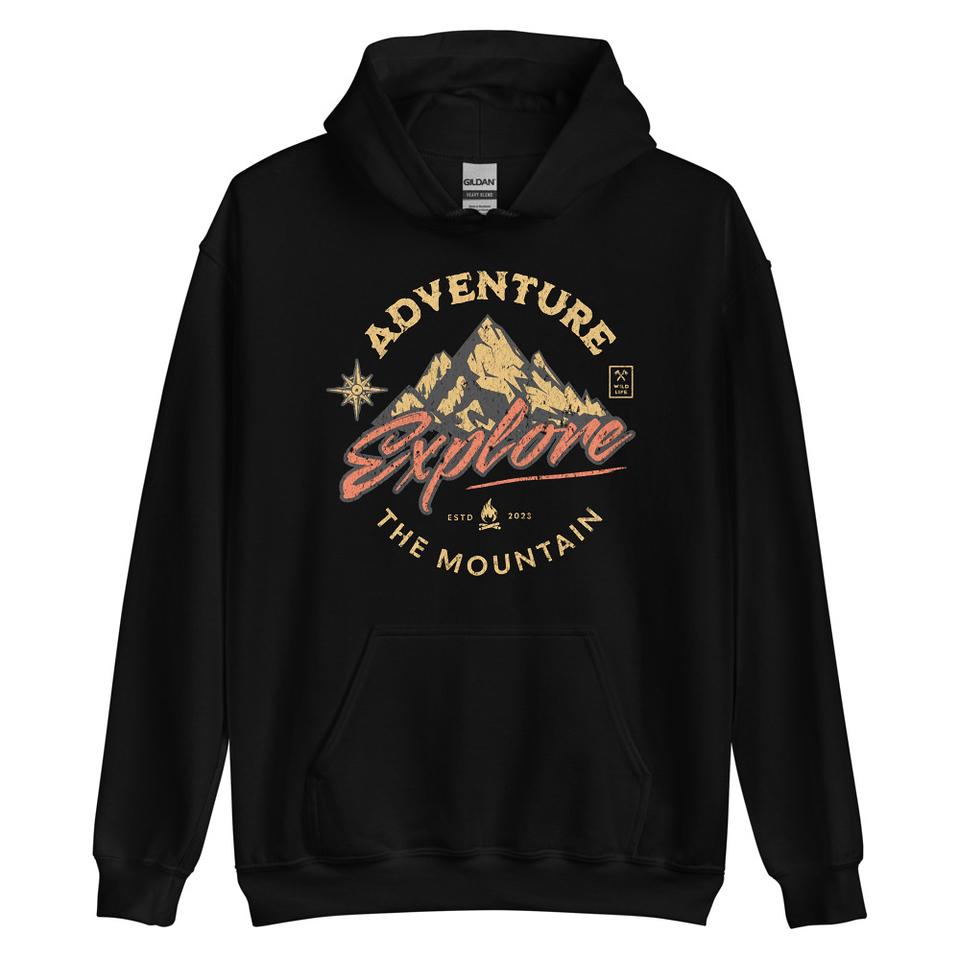 Adventure Explore The Mountain Unisex Heavy Blend Hoodie