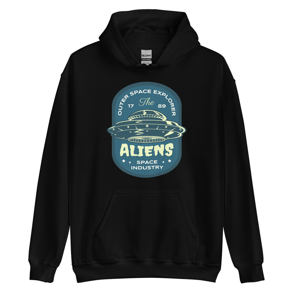 Aliens Outer Space Explorer - UFO Unisex Heavy Blend Hoodie