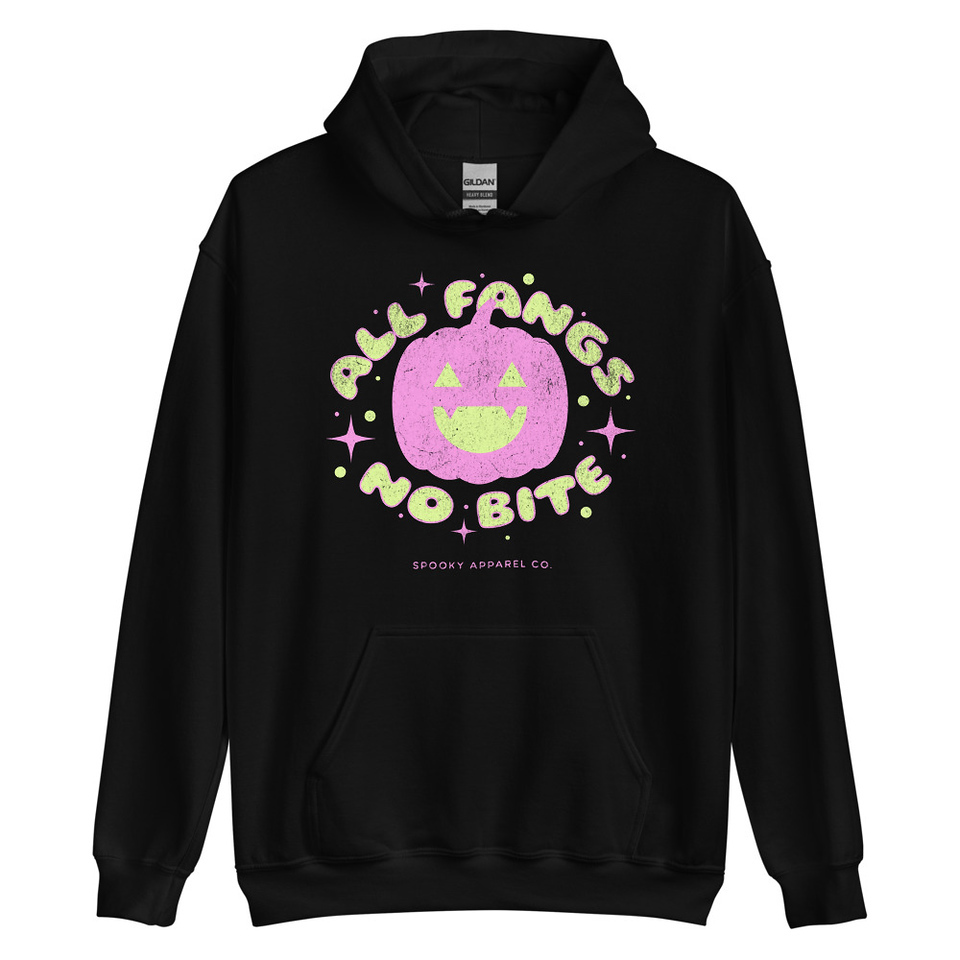 All Fangs No Bite - Halloween Unisex Heavy Blend Hoodie