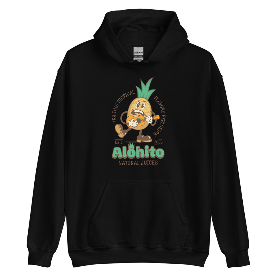 Alohito Natural Juices - Pineapple Mascot Unisex Heavy Blend Hoodie