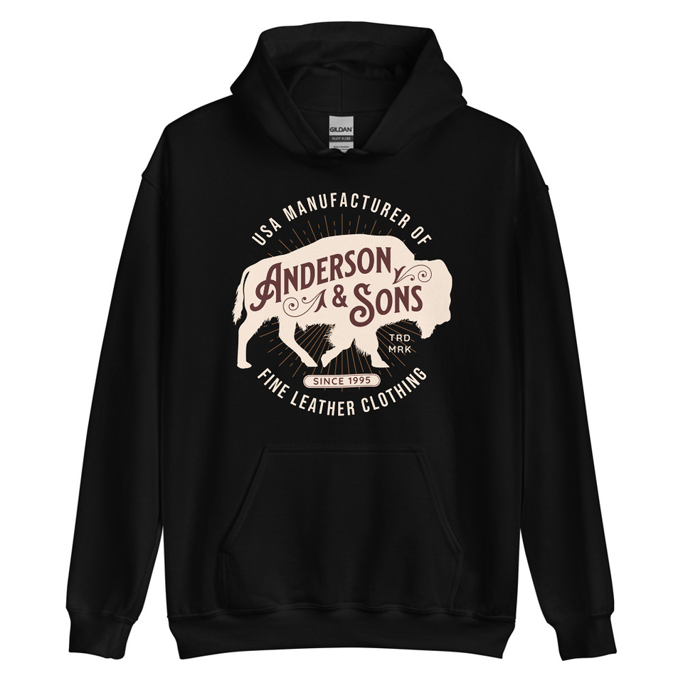 Anderson & Sons Leather Clothing - Buffalo Unisex Heavy Blend Hoodie