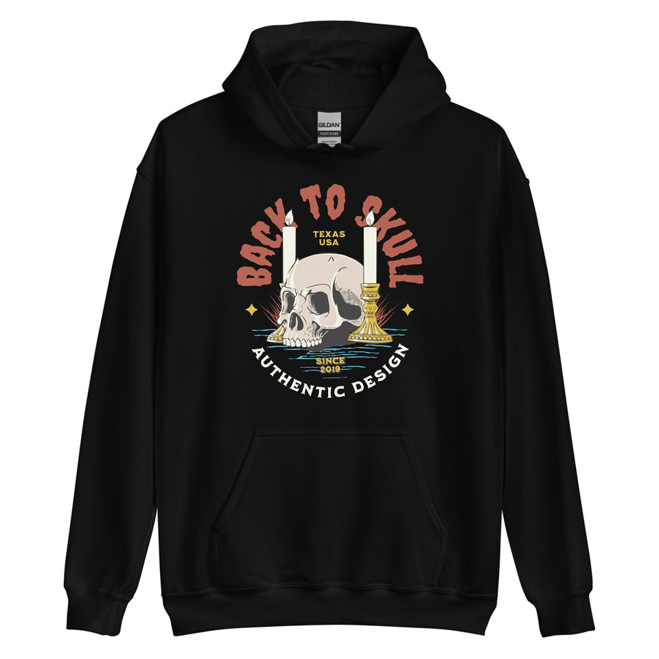 Back to Skull - Authenthic Design  Unisex Heavy Blend Hoodie