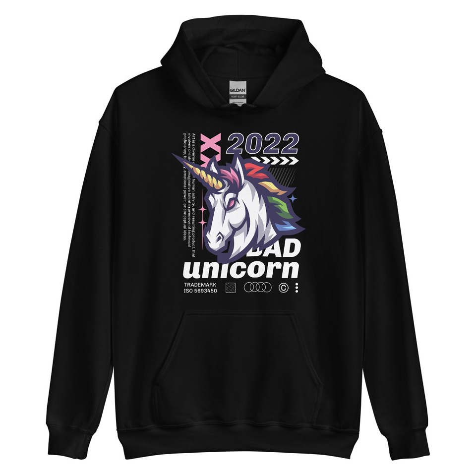 Bad Unicorn - Horse Unisex Heavy Blend Hoodie