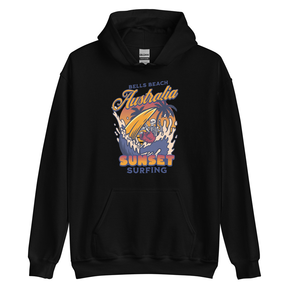 Bells Beach Australia Sunset Surfing Unisex Heavy Blend Hoodie