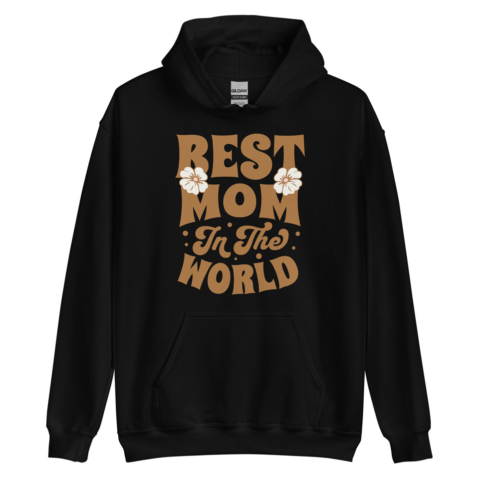 Best Mom in the World - Flowers Unisex Heavy Blend Hoodie