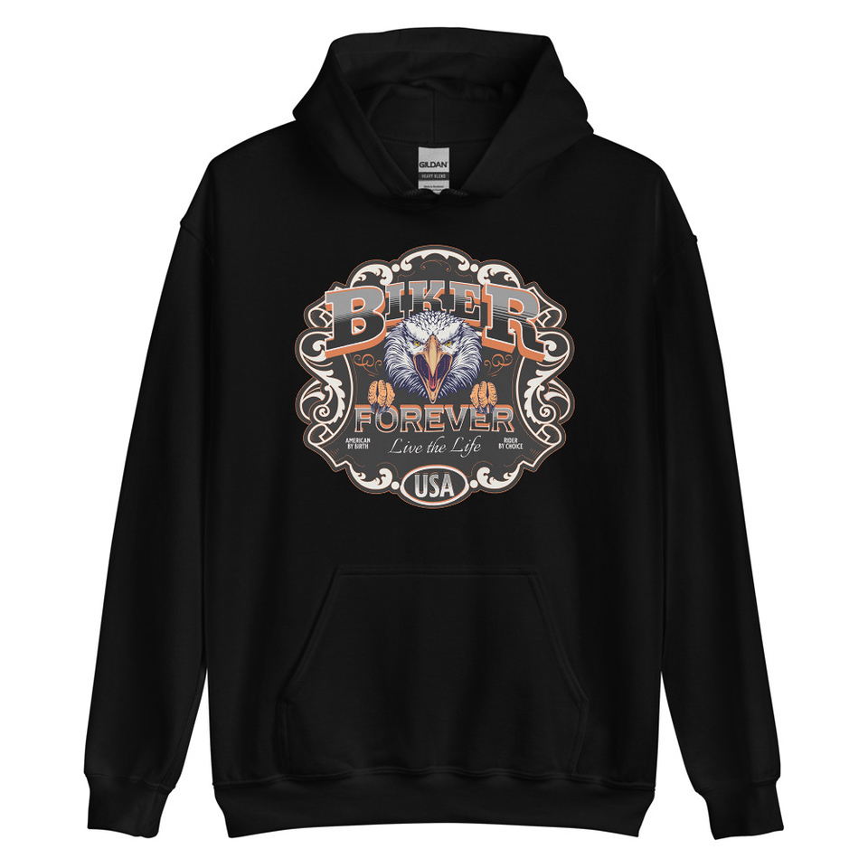 biker forever Unisex Heavy Blend Hoodie