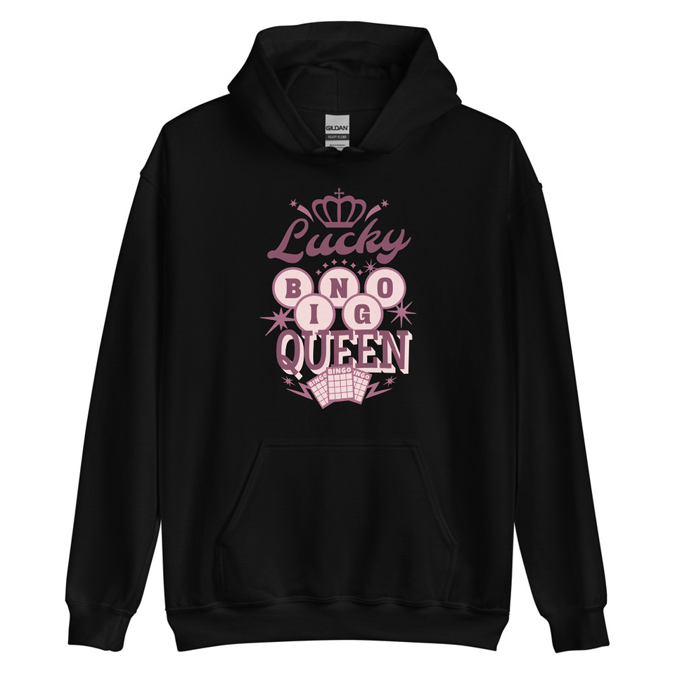Bingo Queen - Retro Crown Unisex Heavy Blend Hoodie
