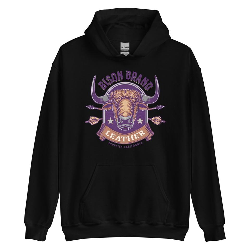 Bison Brand Leather - Animal Unisex Heavy Blend Hoodie
