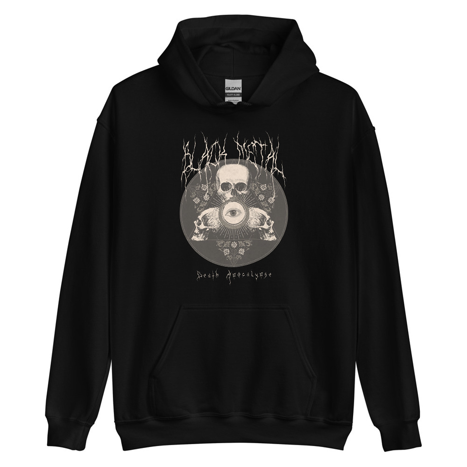 Black Metal - Hardcore skull theme design Unisex Heavy Blend Hoodie