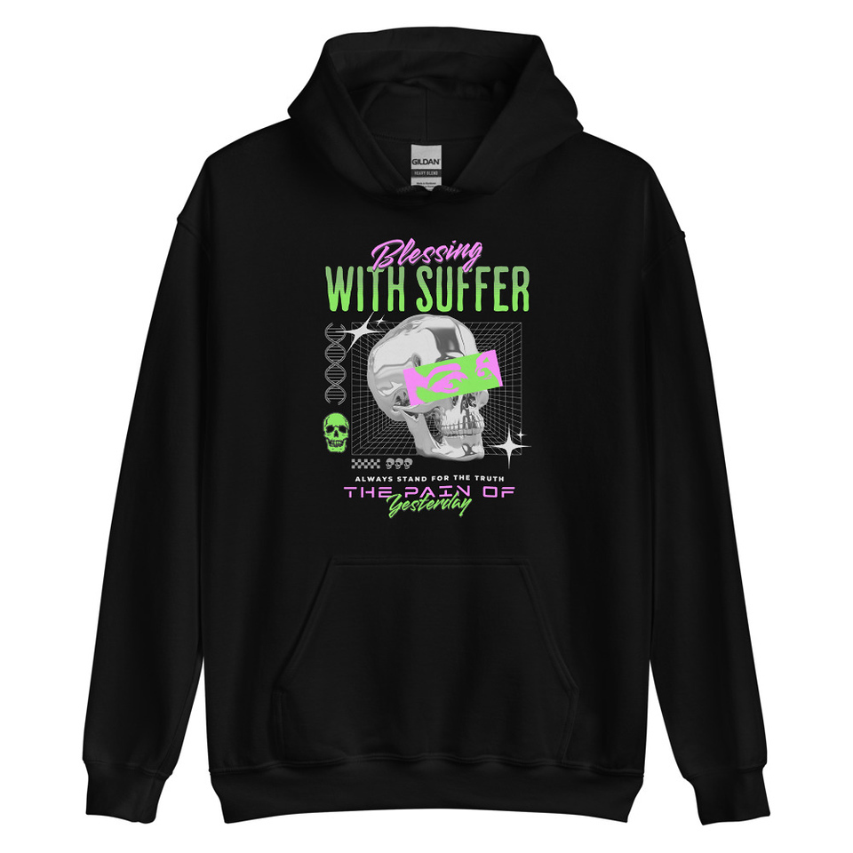 Blessing With Suffer Unisex Heavy Blend Hoodie