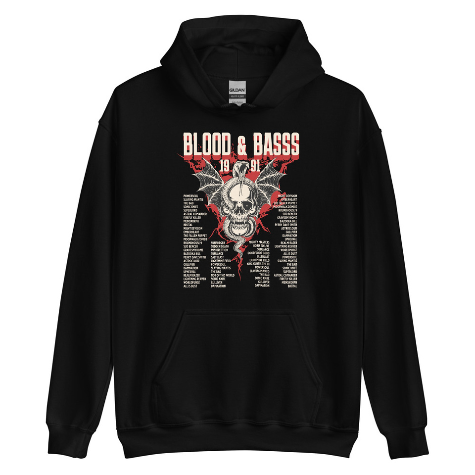 Blood & Basss - Snake and Skull Unisex Heavy Blend Hoodie