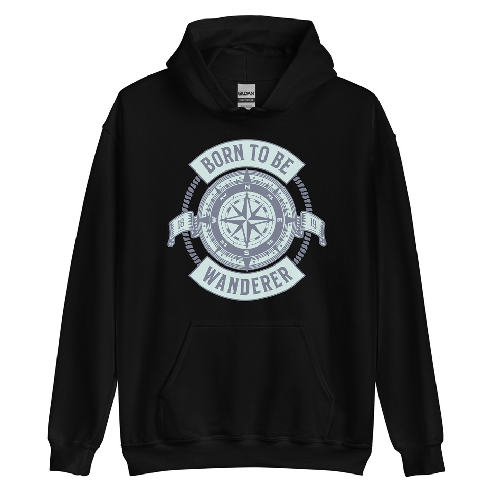 Born to be Wanderer - Compass Unisex Heavy Blend Hoodie