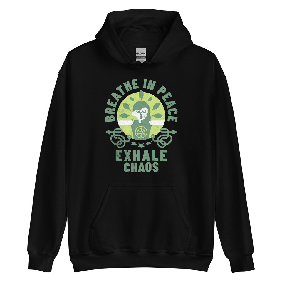 Breathe in peace, exhale chaos Unisex Heavy Blend Hoodie