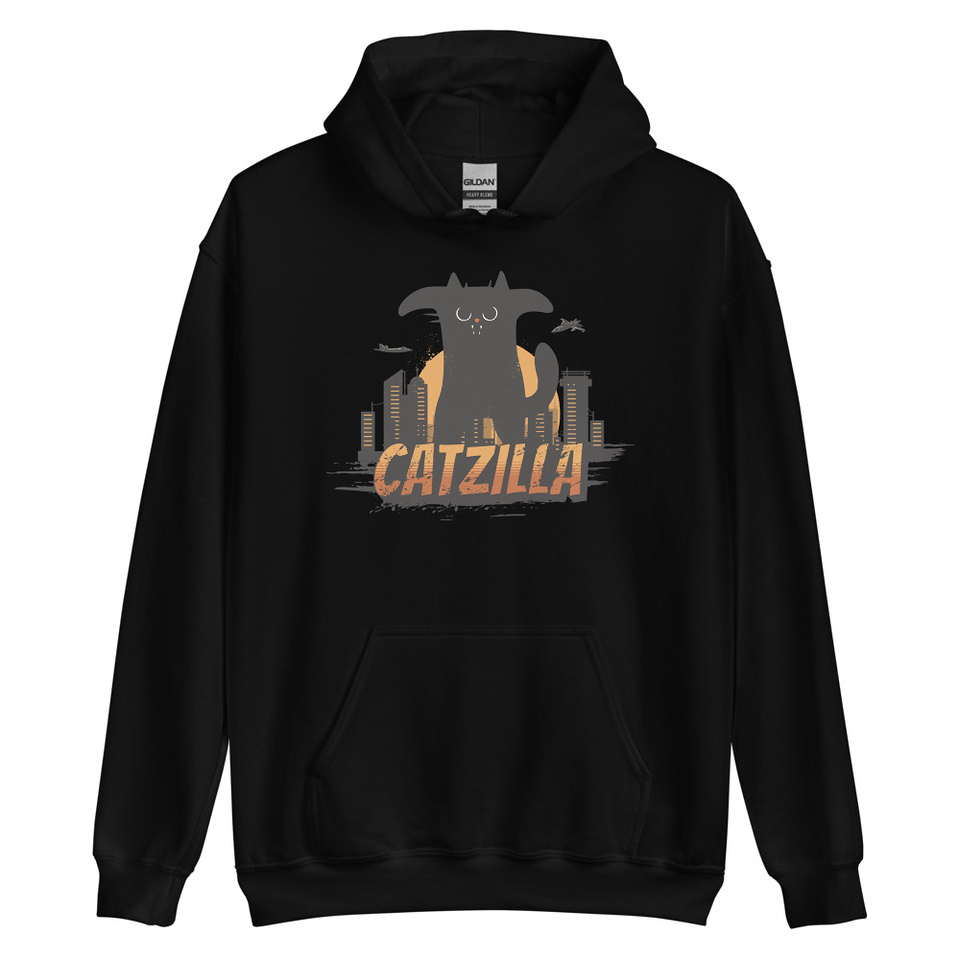 Catzilla - Funny Comic Animal Unisex Heavy Blend Hoodie