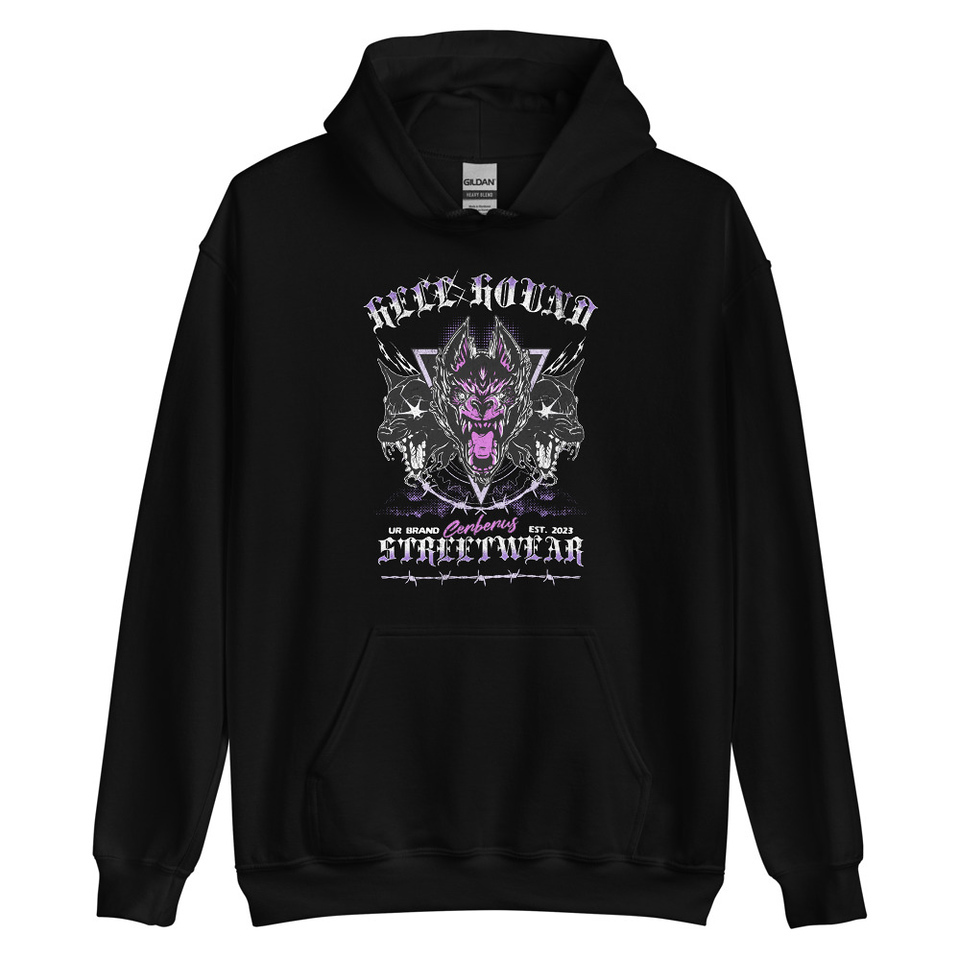 Cerberus Hell Hound Streetwear - Dark Aesthetic Unisex Heavy Blend Hoodie