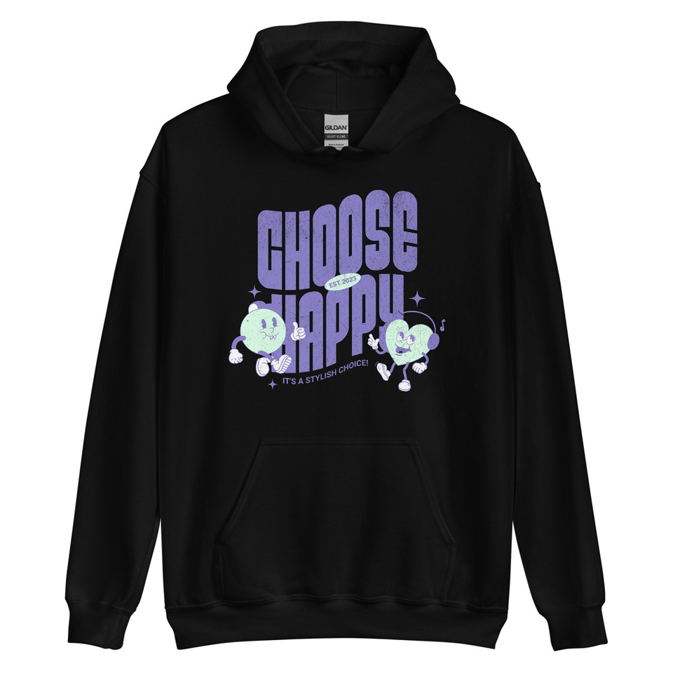 Choose Happy (2) Unisex Heavy Blend Hoodie