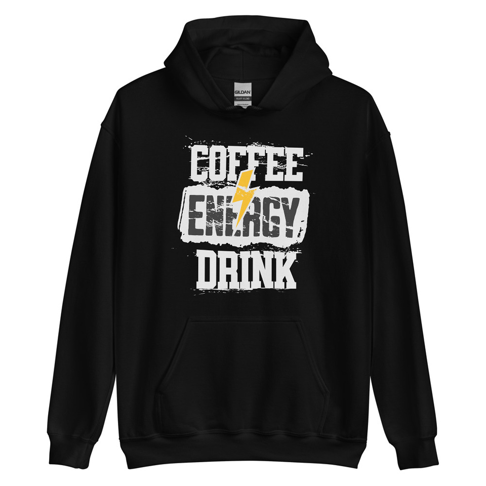 Coffee Energy Drink - Grunge Bolt Unisex Heavy Blend Hoodie