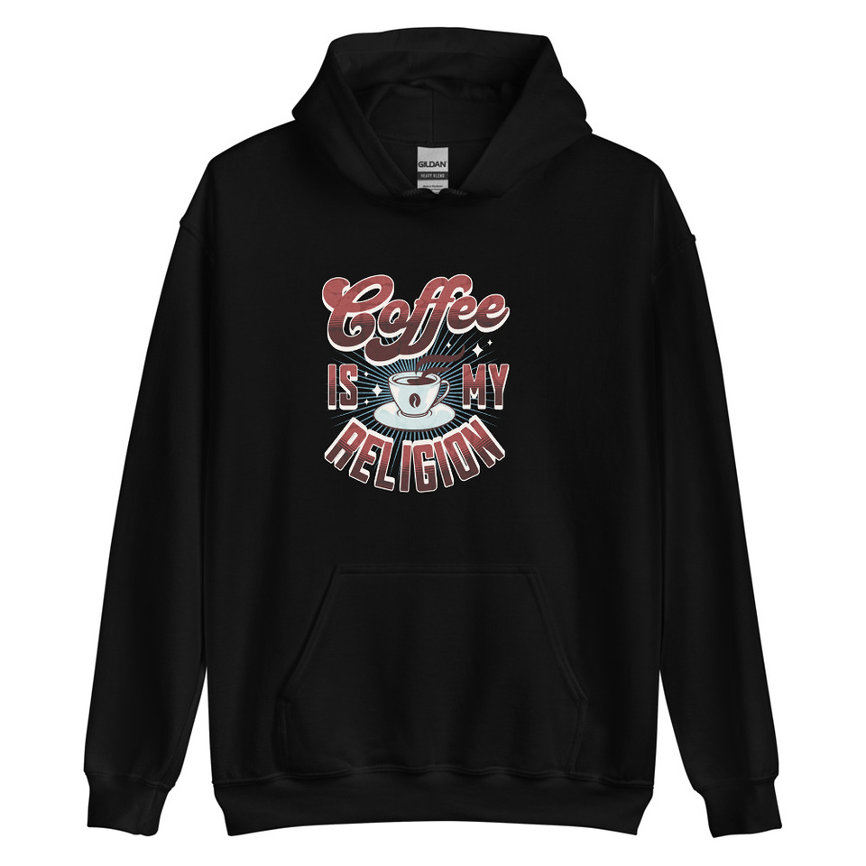 Coffee is my Religion - Funny Unisex Heavy Blend Hoodie