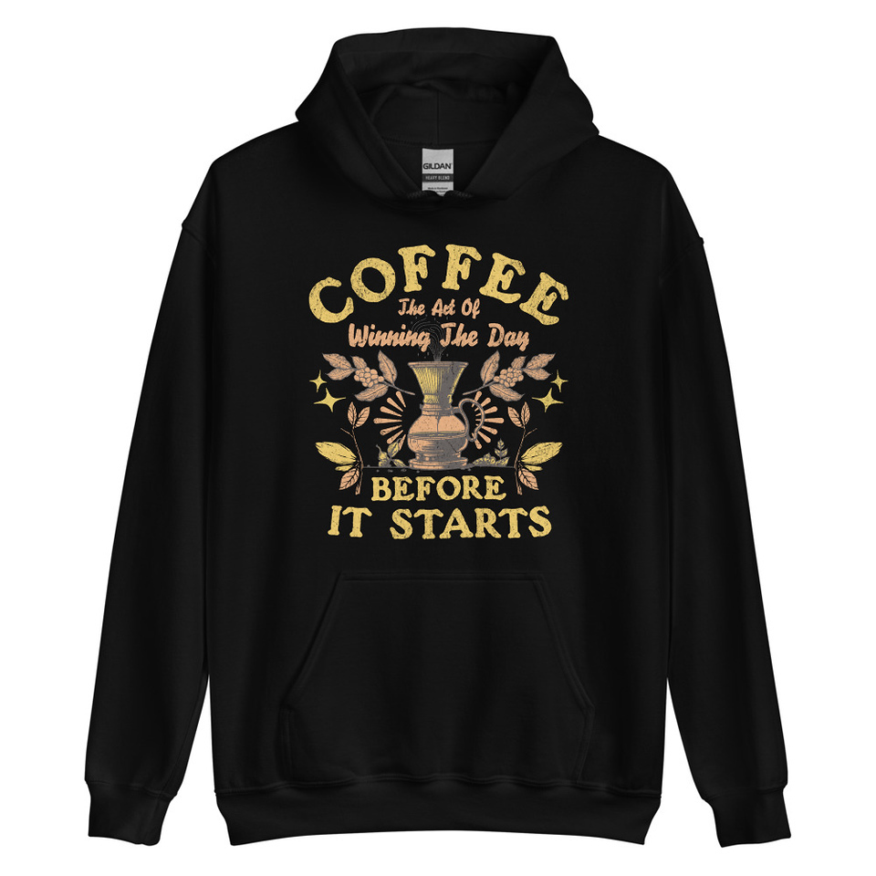 Coffee, The art of Winning The Day Unisex Heavy Blend Hoodie