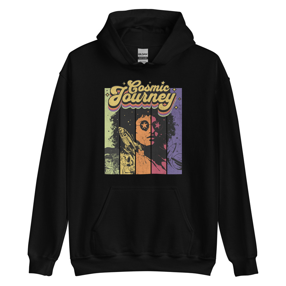 Cosmic Journey Rainbow Retro Unisex Heavy Blend Hoodie