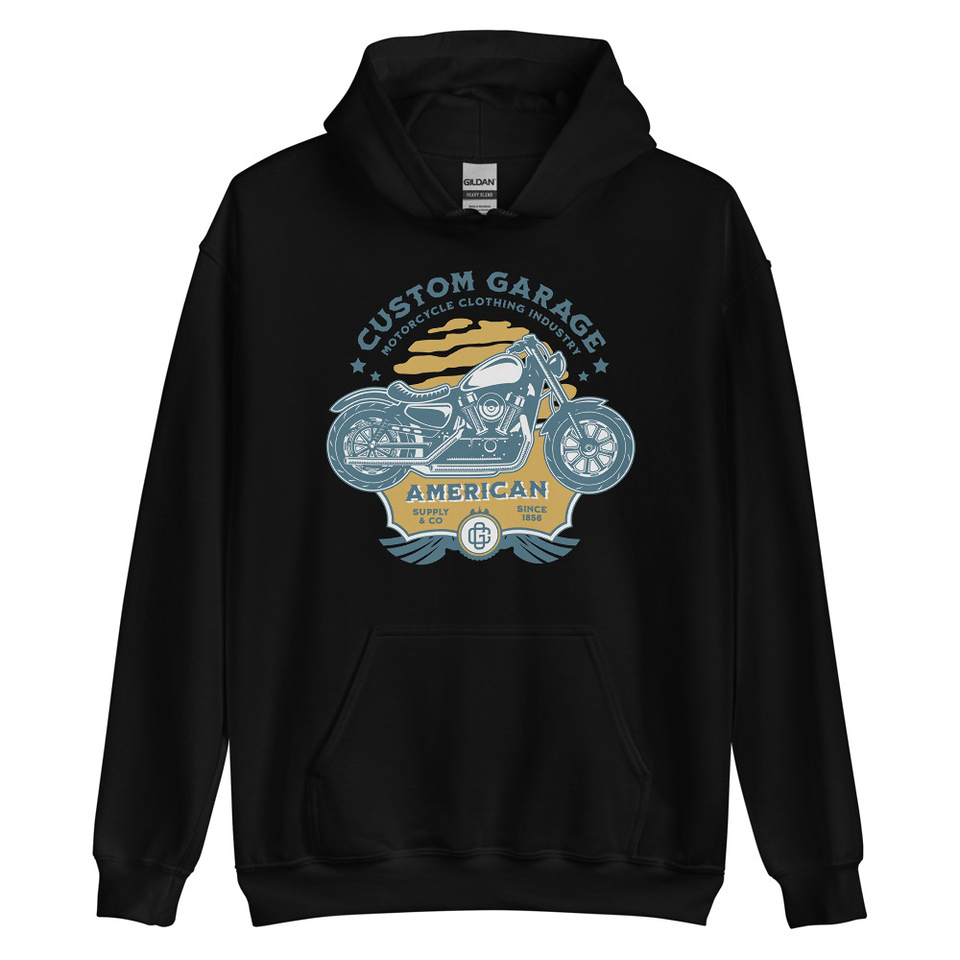 Custom Garage - Motorcycle Unisex Heavy Blend Hoodie
