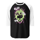 'Enjoy Your Trip' Punk Skull Unisex 3/4 Sleeve Raglan Shirt