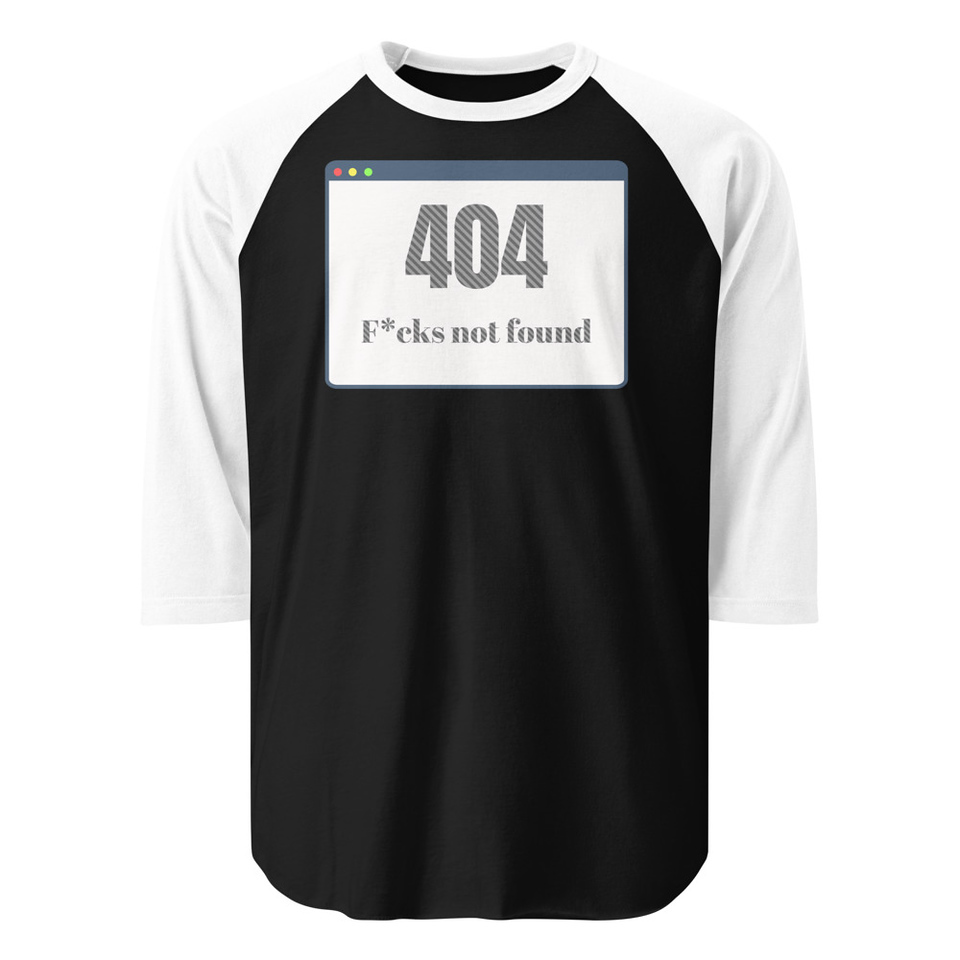 404 Unisex 3/4 Sleeve Raglan Shirt