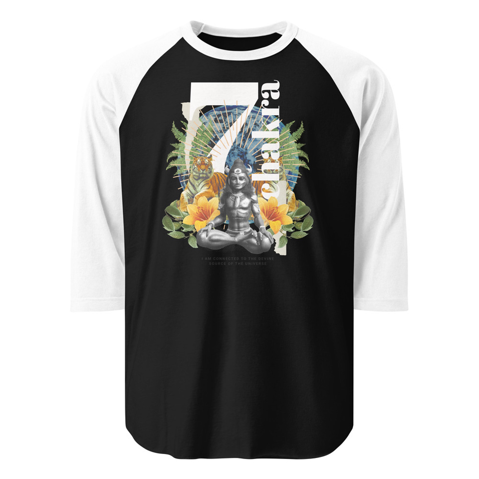 7 Chakra Unisex 3/4 Sleeve Raglan Shirt