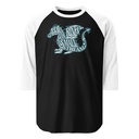 A Dragon Rises - Typographic Lettering Unisex 3/4 Sleeve Raglan Shirt