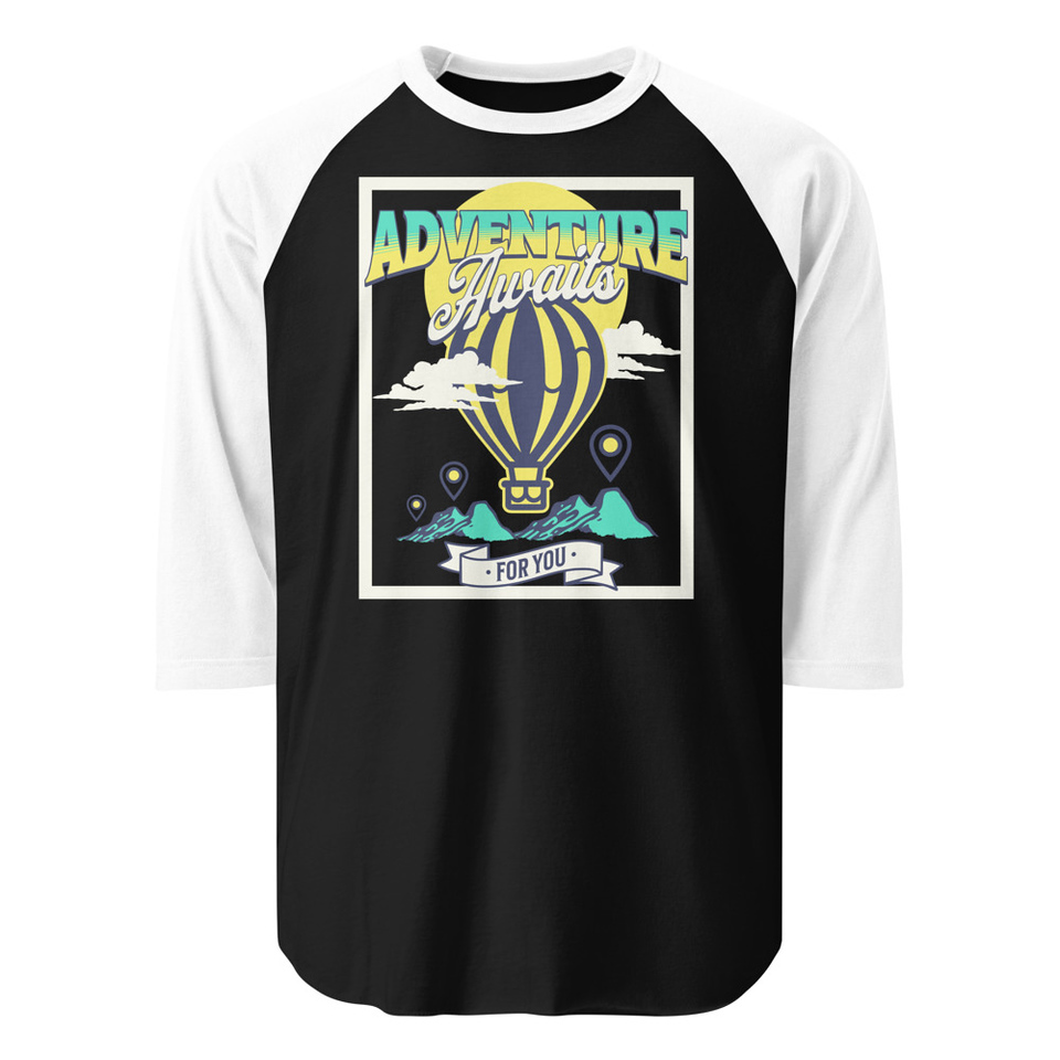 Adventure Awaits Unisex 3/4 Sleeve Raglan Shirt