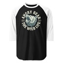 Angry Bear - Wild Life Animal Unisex 3/4 Sleeve Raglan Shirt
