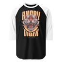 Angry Tiger - AI Unisex 3/4 Sleeve Raglan Shirt