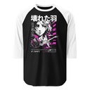 Anime Broken Wings - Neon Japanese Style Unisex 3/4 Sleeve Raglan Shirt