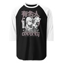 Anime Celebrity Girl - Japanese Cyber Streetwear Unisex 3/4 Sleeve Raglan Shirt