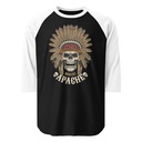 Apache Warriors - Indian Skull Unisex 3/4 Sleeve Raglan Shirt