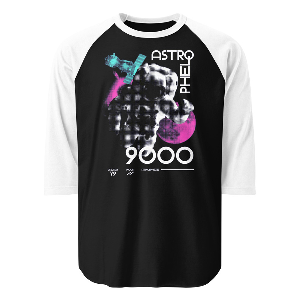Astrophel 9000 Unisex 3/4 Sleeve Raglan Shirt