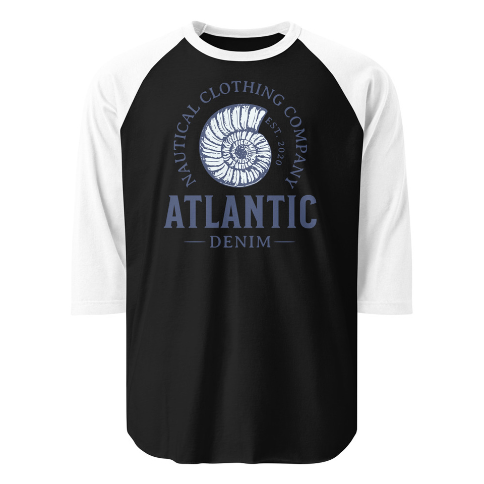 Atlantic Denim - Nautical Unisex 3/4 Sleeve Raglan Shirt