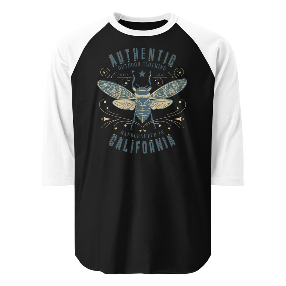 Authentic Outdoor Co. - Insect Unisex 3/4 Sleeve Raglan Shirt