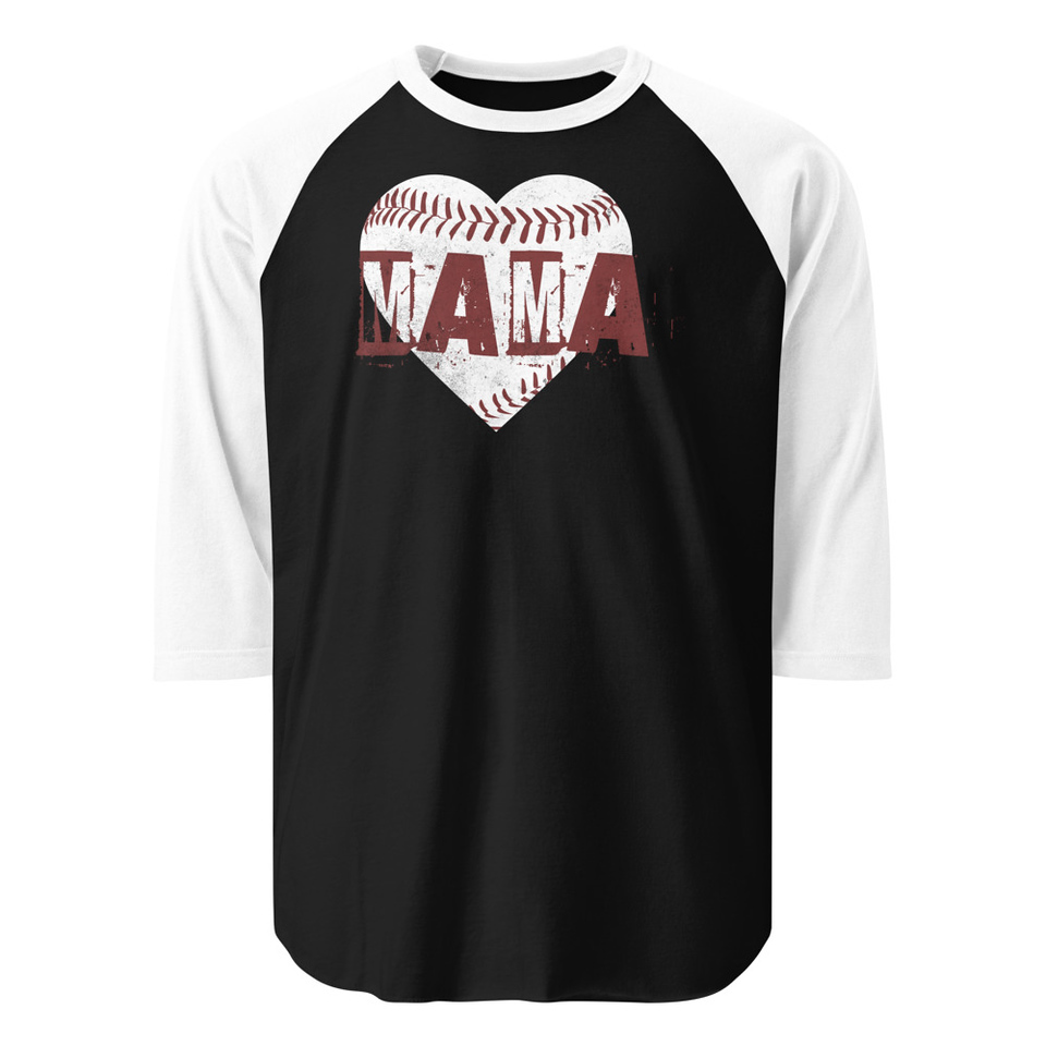 Baseball MAMA Unisex 3/4 Sleeve Raglan Shirt