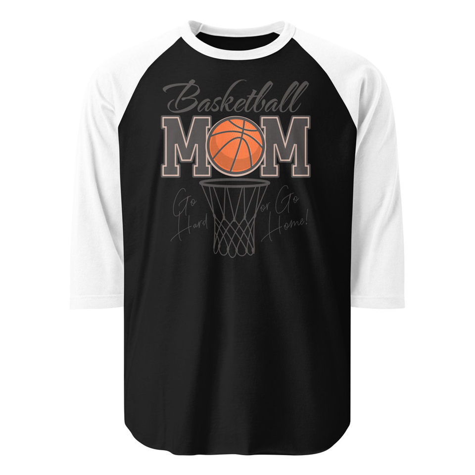Basketball Mom - Mother's Day Unisex 3/4 Sleeve Raglan Shirt