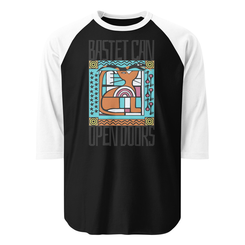 Bastet can Open Doors Unisex 3/4 Sleeve Raglan Shirt