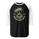 Beach and Love Unisex 3/4 Sleeve Raglan Shirt