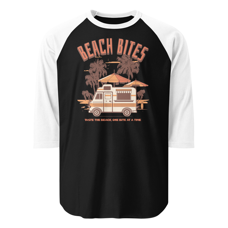 Beach Bites Unisex 3/4 Sleeve Raglan Shirt